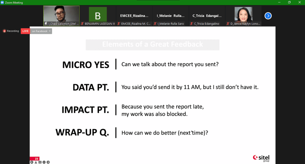 university of baguio, sitel, webinar